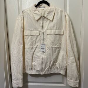Zara Men's Off-White Lightweight Jacket